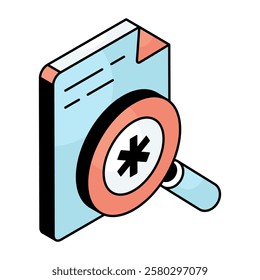 Trendy design icon of search prescription