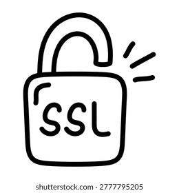 Trendy design icon of secure socket layer 