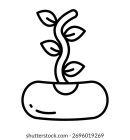 Icono de diseño de moda de plántula