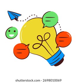 Icono de diseño de moda de enviar idea
