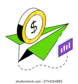 Icono de diseño de moda de enviar mensaje 
