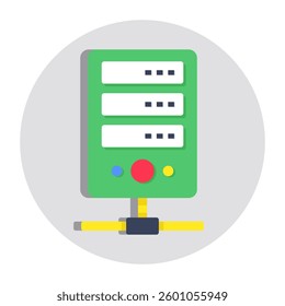 A trendy design icon of server