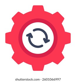 A trendy design icon of setting update