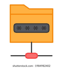 Un icono de diseño moderno de la carpeta compartida