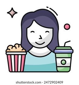 Trendy Design-Ikone der Snacks