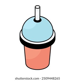 Ein trendiges Design-Symbol für Softdrink
