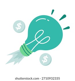 Ícone de design moderno da ideia de inicialização 