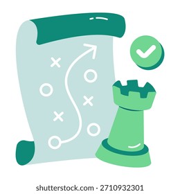 Icono de diseño de moda de Plan estratégico