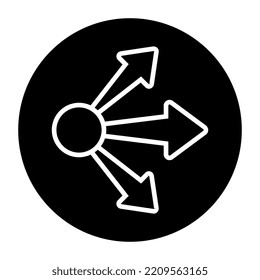 Trendy design icon of triple right direction arrows 