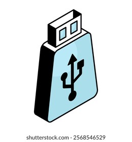 A trendy design icon of usb