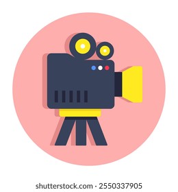 Um ícone de design moderno de câmera de vídeo