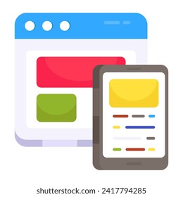 Trendy design icon of web design  