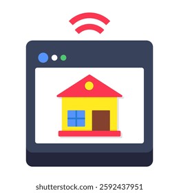 A trendy design icon of web smart home
