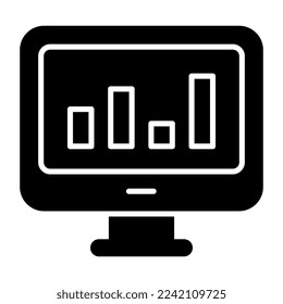 Trendy design icon of web statistics 