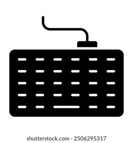 Trendy Design-Symbol der kabelgebundenen Tastatur 