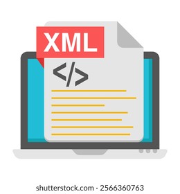 Trendy design icon of xml file