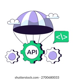 Ilustración de diseño de moda de API