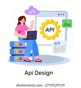 Ilustración de diseño de moda de Sitio web api