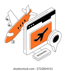 Ilustração de design moderno de rastreamento de voo