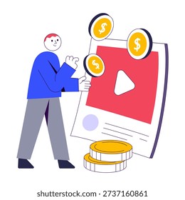 Trendy design illustration of monetization 