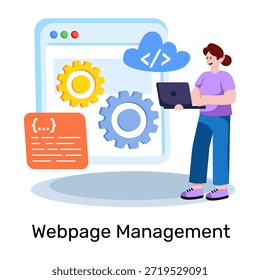 Ilustración de diseño de moda del desarrollo del Web