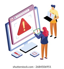 Trendy Design Illustration von Web-Fehler