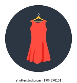 
Trendy design of ladies attire, party dress icon