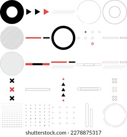Trendy design. Minimal geometric shapes compositions. Applicable for brochures, posters, covers and banners.