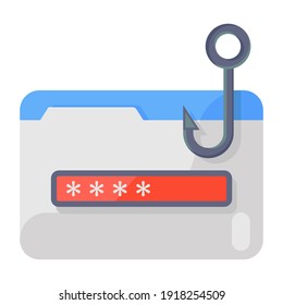 
Trendy Design Of Phishing Attack Icon, Cybercrime Concept Vector 