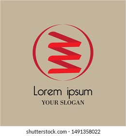trendy design of the red zigzag logo