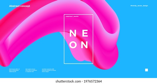 Trendy design template with colourful  fluid and liquid shapes. Abstract gradient backgrounds. Applicable for covers, websites, flyers, presentations, banners. Vector illustration. Eps10