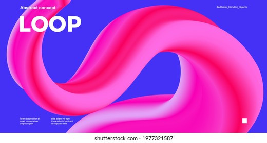 Trendy design template with colourful  fluid and liquid shapes. Abstract gradient backgrounds. Applicable for covers, websites, flyers, presentations, banners. Vector illustration. Eps10