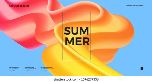 Trendy design template with fluid and liquid shapes. Abstract gradient backgrounds. Applicable for covers, websites, flyers, presentations, banners. Vector illustration. Eps10