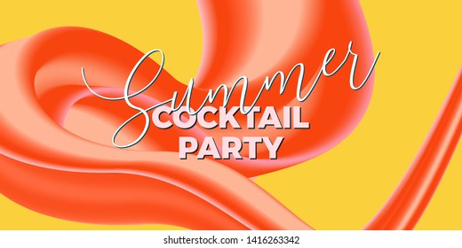 Trendy design template with fluid and liquid shapes. Summer colorful gradient background. Applicable for covers, posters, flyers, presentations, banners. Vector illustration. Eps10