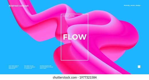 Trendy design template with fluid and liquid shapes. Abstract gradient backgrounds. Applicable for covers, websites, flyers, presentations, banners. Vector illustration. Eps10