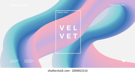 Trendy design template with fluid and liquid shapes. Abstract gradient backgrounds with pastel colours. Applicable for covers, websites, flyers, presentations, banners. Vector illustration. Eps10