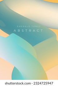Trendy design template with fluid liquid wavy shapes. Vector Abstract gradient backgrounds with with green and yellow colors. Good for cover, website, banner, flyer, presentation,