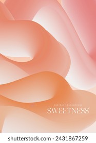Trendy design template with fluid liquid wavy shapes. Vector Abstract blush tones gradient backgrounds with red and pink colors. Good for cover, website, banner, flyer, presentation,