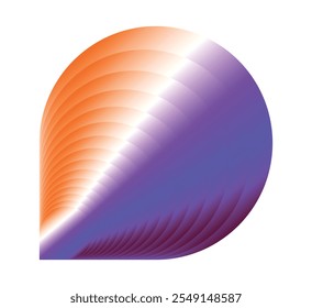 Trendy design template with fluid and liquid shapes. Trendy gradient transition colorful design element. 
 Neon geometric stripe shape in vibrant trendy gradient colors