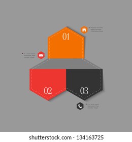 Trendy design template for infographics, website templates and graphic business design. Vector EPS10