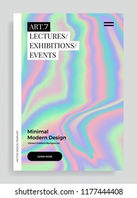 Trendy design template with vibrant gradient holographic texture. Applicable for covers, brochures, placards, posters, flyers, presentations, banners, identity. Vector illustration. Eps10 