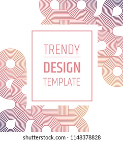 Trendy design templated. Minimalistic elegant layout. Place for text. Gradient pattern