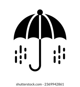 Trendy design of umbrella icon, isolated on white background