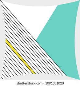 Trendy design vector abstract color block geometric background