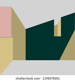 Trendy design vector abstract color block geometric background