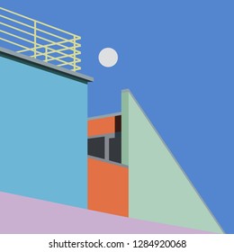 Trendy design vector abstract color block geometric background