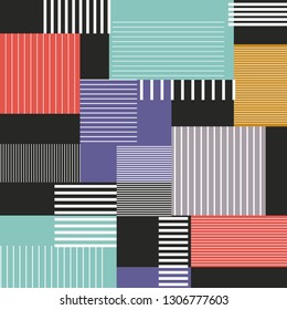 Trendy design, Vektorgrafik abstrakter, geometrischer Hintergrund von Farbblöcken