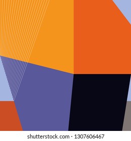 Trendy design vector abstract color block geometric background