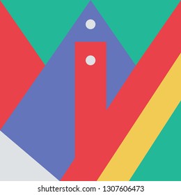 Trendy design vector abstract color block geometric background