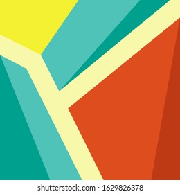 Trendy design vector abstract color block geometric background